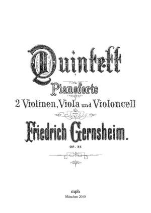 Gernsheim: Piano Quintet op. 35 / Piano Quintet op. 63
