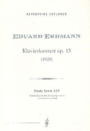 Erdmann: Piano Concerto op.15