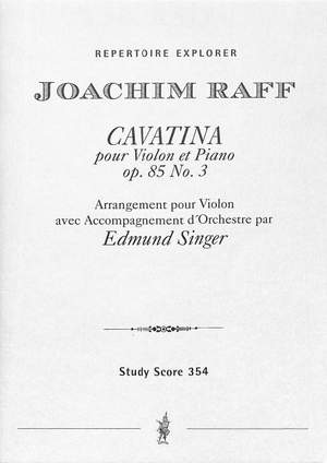 Raff: Cavatina op .85 no. 3 (Arrangement for violin and orchestra)