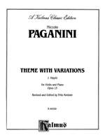 Niccolò Paganini: Theme with Variations, Op. 13 Product Image