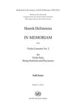 Henrik Hellstenius: In Memoriam, Violin Concerto No. 2 Product Image