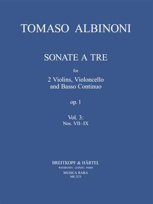 Albinoni: Sonate a 3  op. 1 Heft 3: Nr. 7-9
