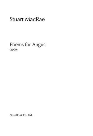 Stuart MacRae: Poems for Angus (Parts)