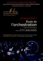 Adler, Samuel: Etude de l'orchestration Product Image