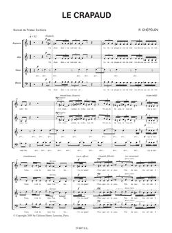 Chepelov, Pierre: Crapaud, Le (4 mixed voices) (10-pack)