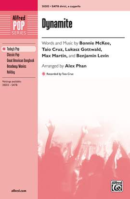 Taio Cruz/Lukasz Gottwald/Benjamin Levin/Max Martin/Bonnie McKee: Dynamite