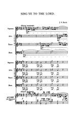Johann Sebastian Bach: Sing Ye to the Lord (Singet dem Herrn) SATB Product Image