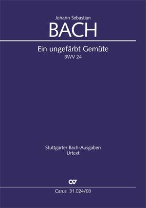 Bach: Ein ungefärbt Gemüte (Vocal Score)