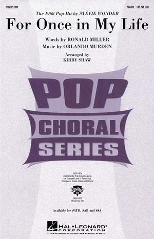 Orlando Murden_Ronald Norman Miller: For once in my life (SATB)