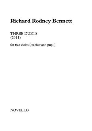 Richard Rodney Bennett: Three Duets for Two Violas (Teacher and Pupil)