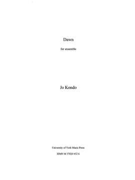 Jo Kondo: Dawn