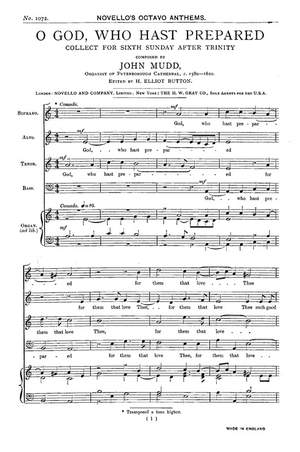 John Mudd: O God, Who Hast Prepared