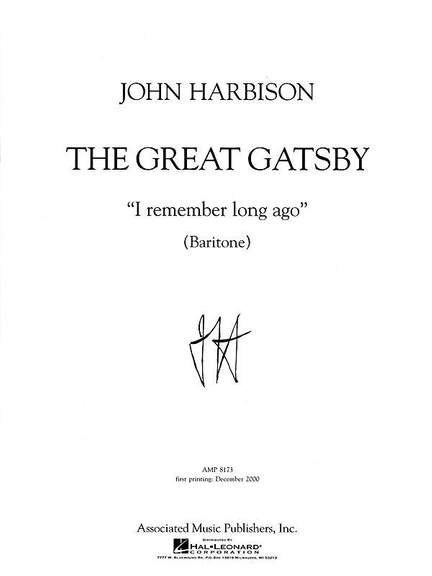 Harbison: I Remember Long Ago