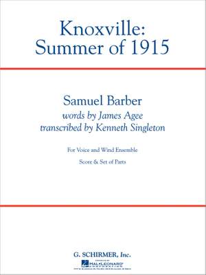 Samuel Barber: Knoxville: Summer Of 1915 - Full Score