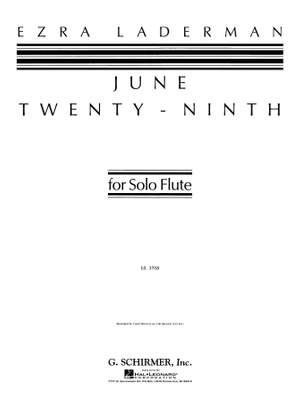 Laderman: June Twenty-Ninth (Flute)