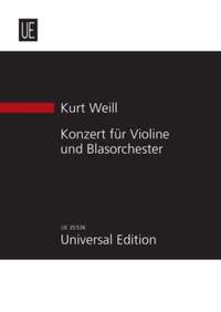Weill Kurt: Concerto op. 12