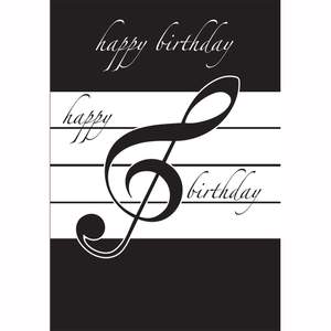 Black Happy Birthday Card