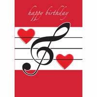 Birthday Card Red Happy