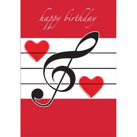 Birthday Card Red Happy