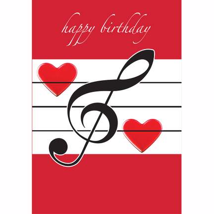 Birthday Card Red Happy