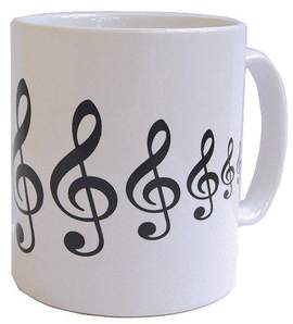 Mug Treble Clefs Earthenware