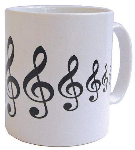 Mug Treble Clefs Earthenware