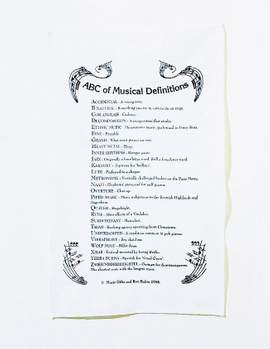 Tea Towel ABC of Musical Definitions