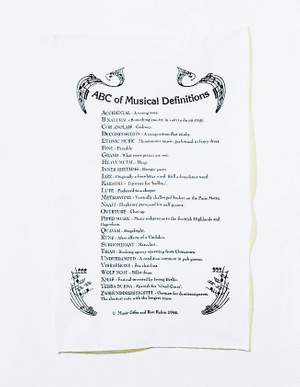 ABC of Musical Definitions Tea Towel
