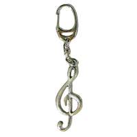Keyring Pewter Treble Clef