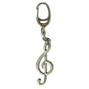 Keyring Pewter Treble Clef
