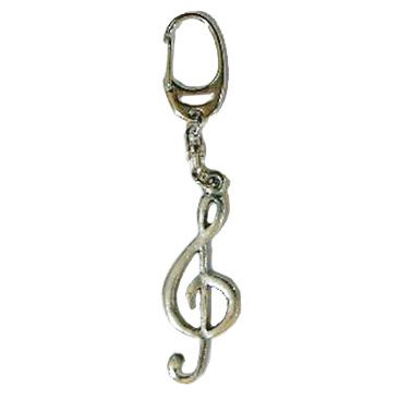 Keyring Pewter Treble Clef