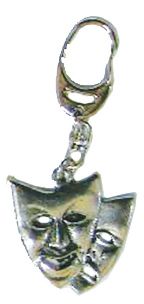 Keyring Pewter Theatrical Masks