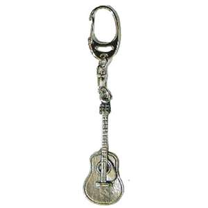 Pewter Keyring Acoustic Guitar