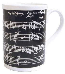 Mug Manuscript Black Bone China
