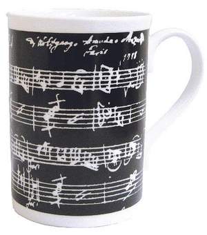 Mug Manuscript Black Bone China