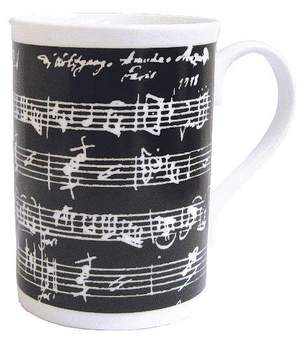 Manuscript Black Bone China Mug