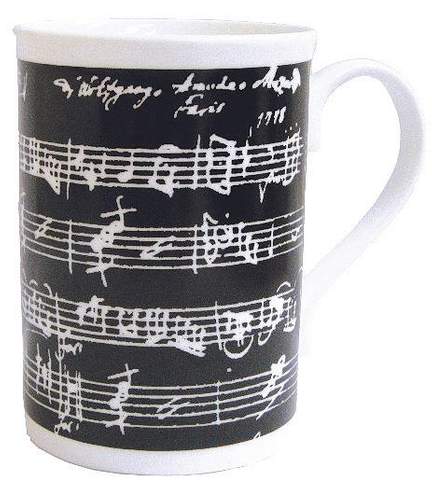 Mug Manuscript Black Bone China