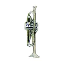 Pewter Pin Badge Trumpet