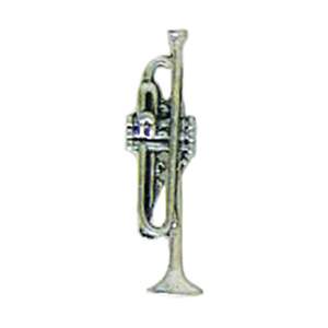 Pewter Pin Badge Trumpet