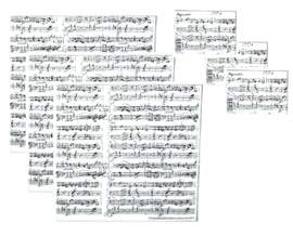Gift Wrap Pack Mozart Manuscript White