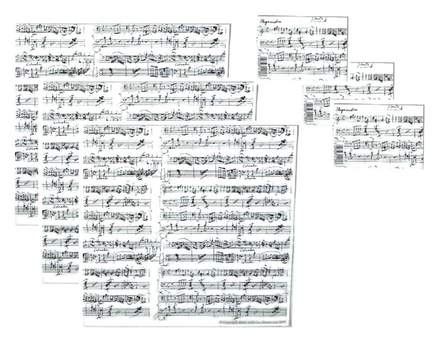Gift Wrap Pack Mozart Manuscript White