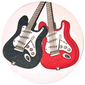 Red & Black Electric Guitars Mugmats