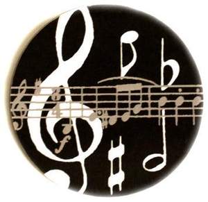 Black Music Notes Mugmats