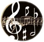 Mugmats Black Music Notes Product Image