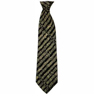 Polyester Black Tie with Mozart Manuscript