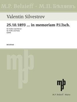 Silvestrov, V: Melodien der Augenblicke - Zyklus VI