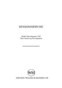 Finn Jorgensen: Sensommervise