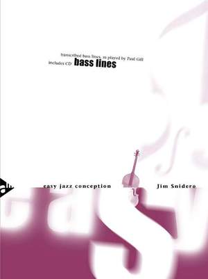 Snidero, J: Easy Jazz Conception Bass Lines