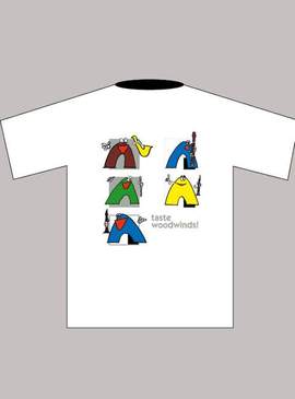 Children's T-shirt "Woodwinds" (M), white