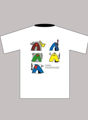 Children's T-shirt "Woodwinds" (L), white